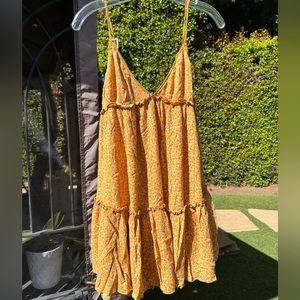 Orange Floral Summer Dress